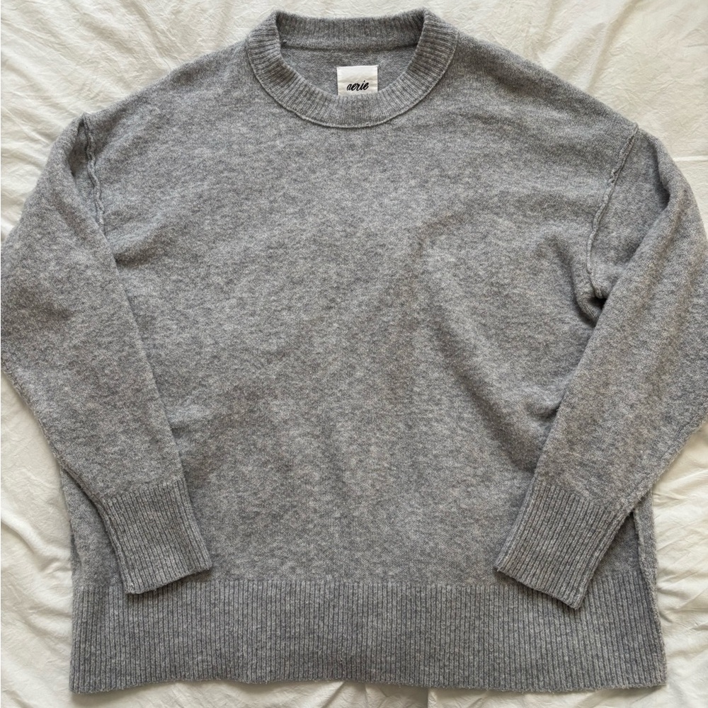 aerie oversized grey sweater